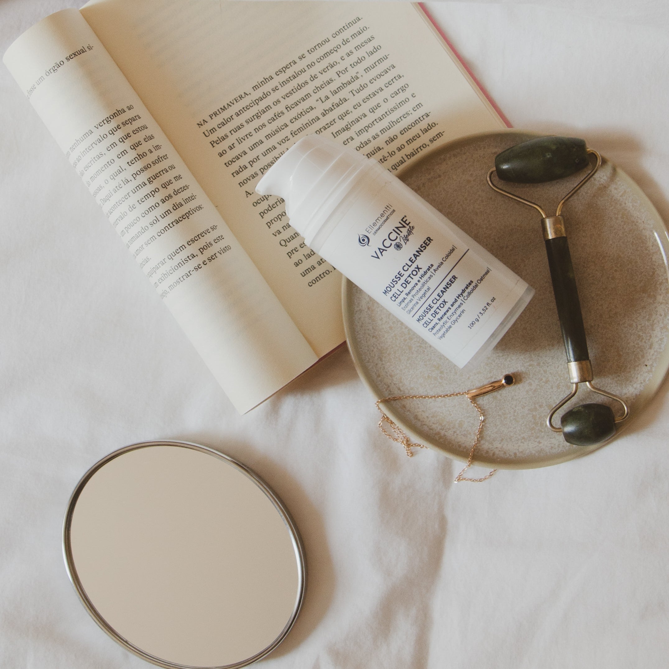 Mousse Cleanser Cell Detox, Espuma de Limpeza com Enzimas Proteolíticas