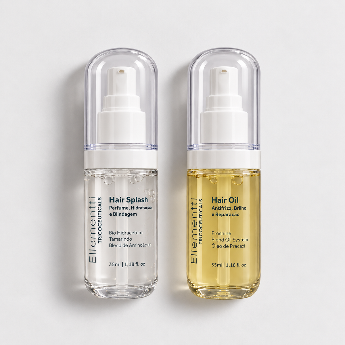 Kit Hair Gloss, Dupla de Sérum e Óleo Capilar Para Perfumar, Hidratar e Reparar