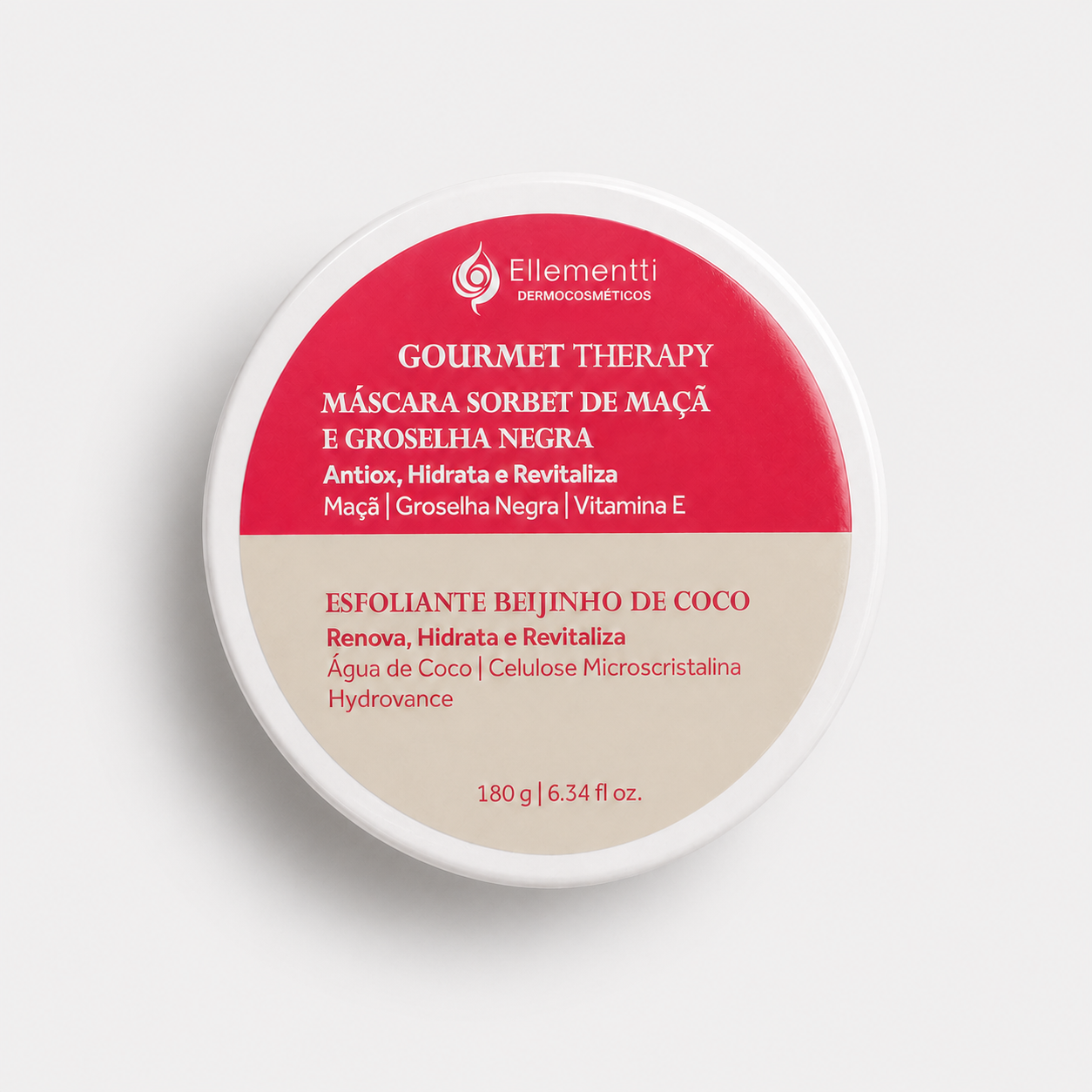 🎁 Duo Máscara Sorbet de Maça e Groselha Negra e Esfoliante de Beijinho de Coco, com Água de Coco e Vitamina E (100% off)