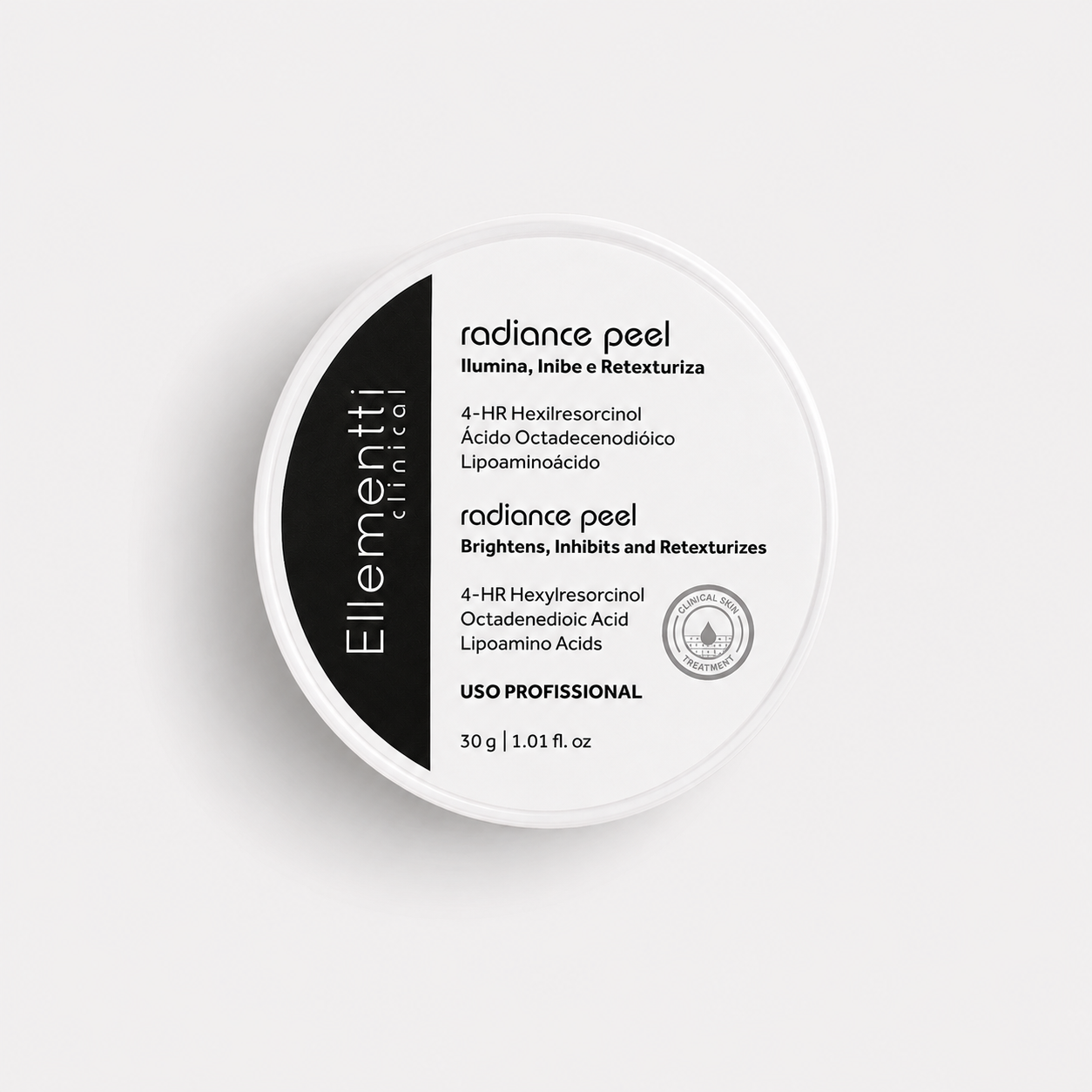 RADIANCE PEEL, Ilumina, Inibe e Retexturiza