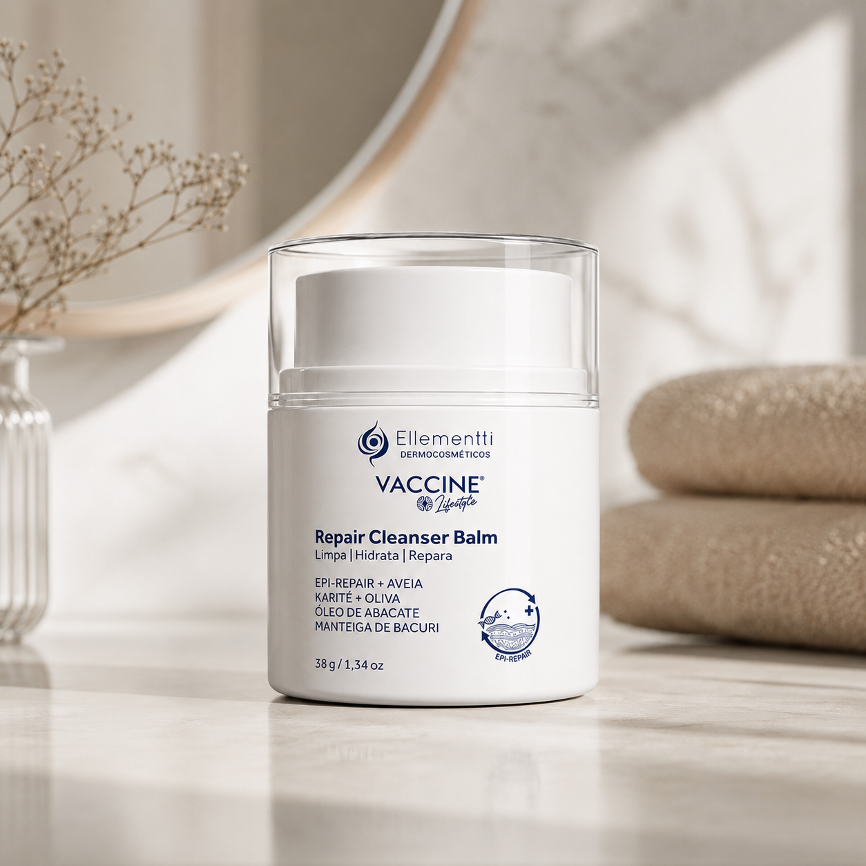 Repair Cleanser Balm, Manteiga de Limpeza Facial Para Peles Ressecadas