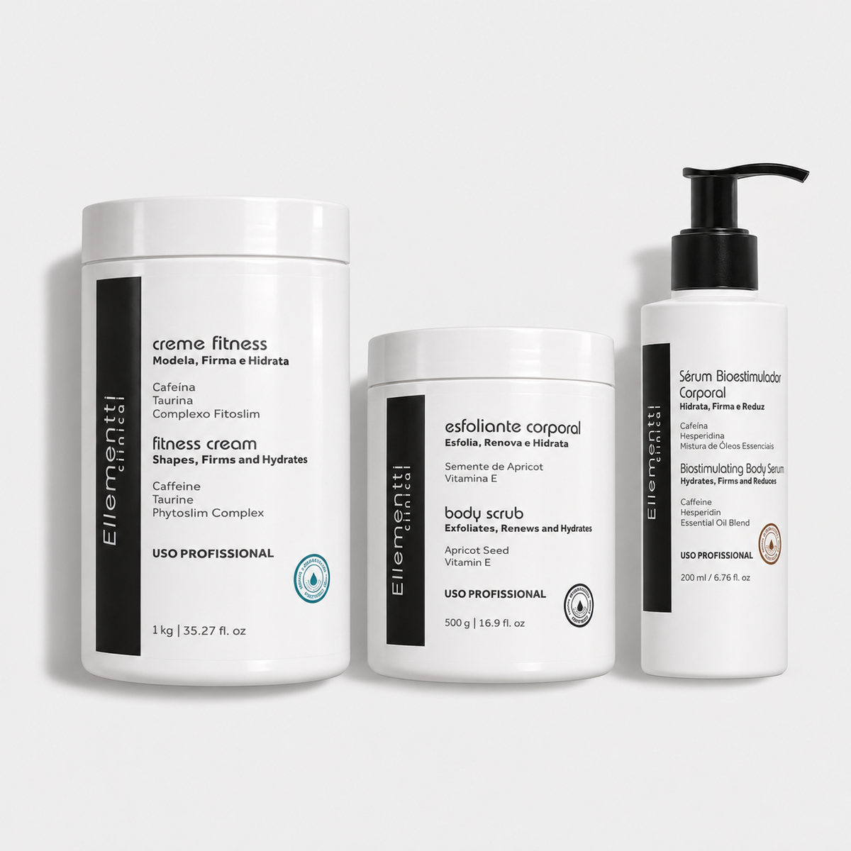 KIT DETOX SCULPT CORPORAL: Esfolia, detoxifica, modela e firma