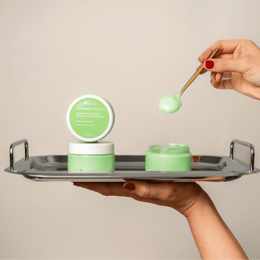 Mousse de Pistache com Amêndoas, Máscara Facial Reparadora