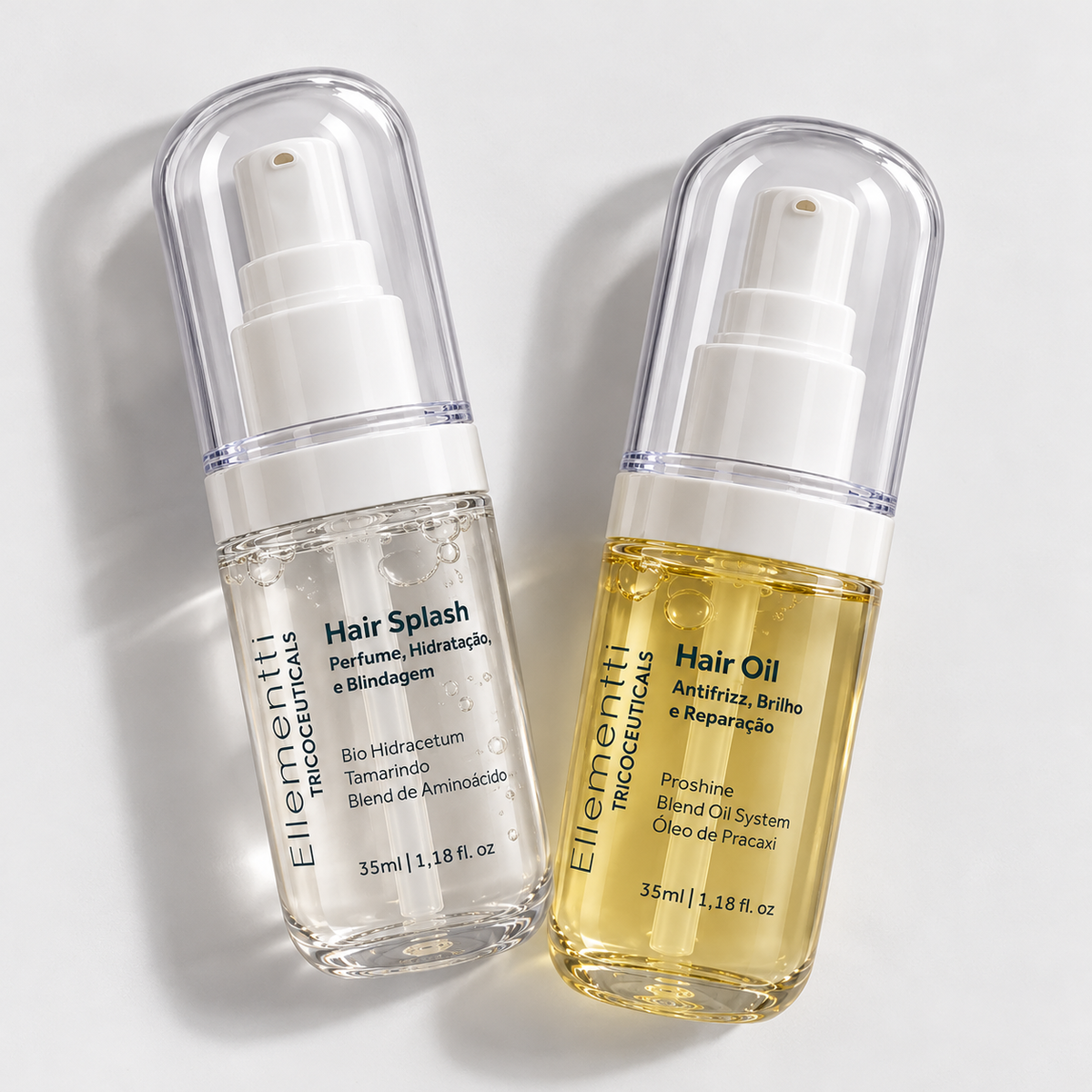 Kit Hair Gloss, Dupla de Sérum e Óleo Capilar Para Perfumar, Hidratar e Reparar