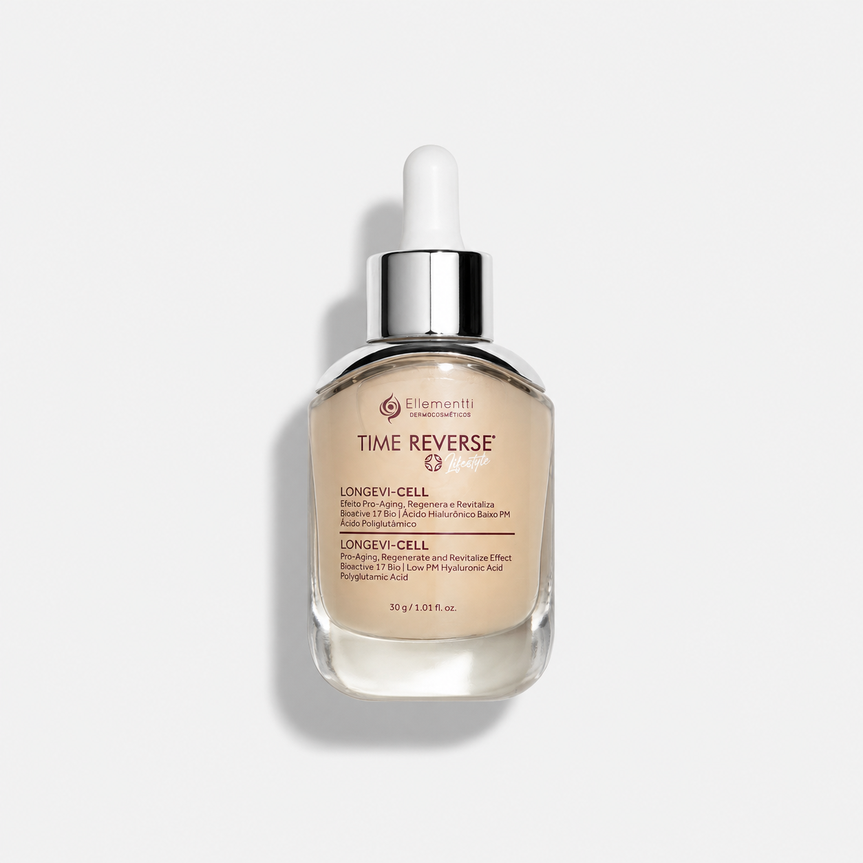 Longevi-Cell, Sérum Facial Pro-aging com PDRN Vegetal, Exossomas e Pro-exossomas