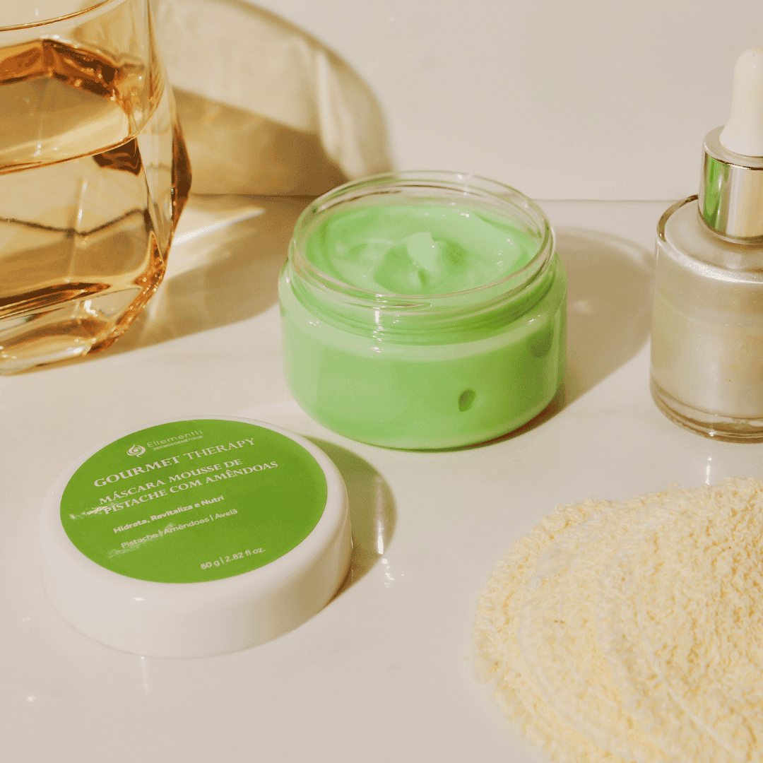 Mousse de Pistache com Amêndoas, Máscara Facial Reparadora