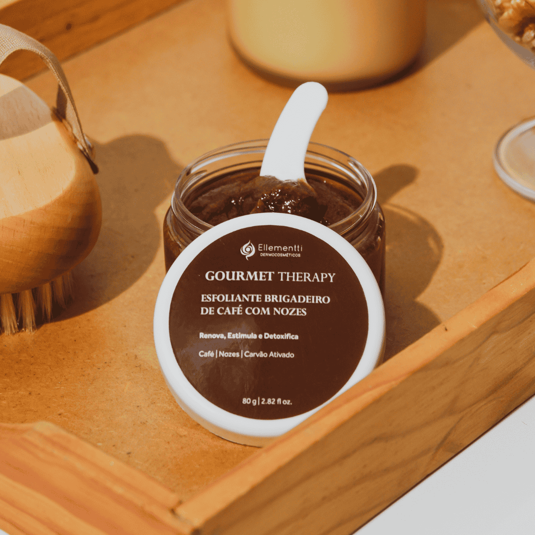 Brigadeiro de Café com Nozes, Esfoliante Facial Detoxificante