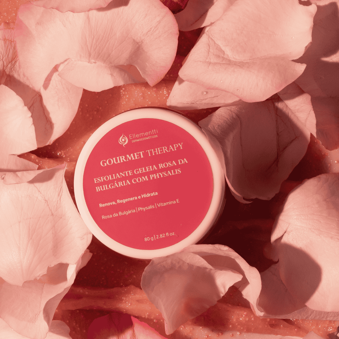 Geléia Rosa da Bulgária e Physalis, Esfoliante Facial Com Antioxidantes