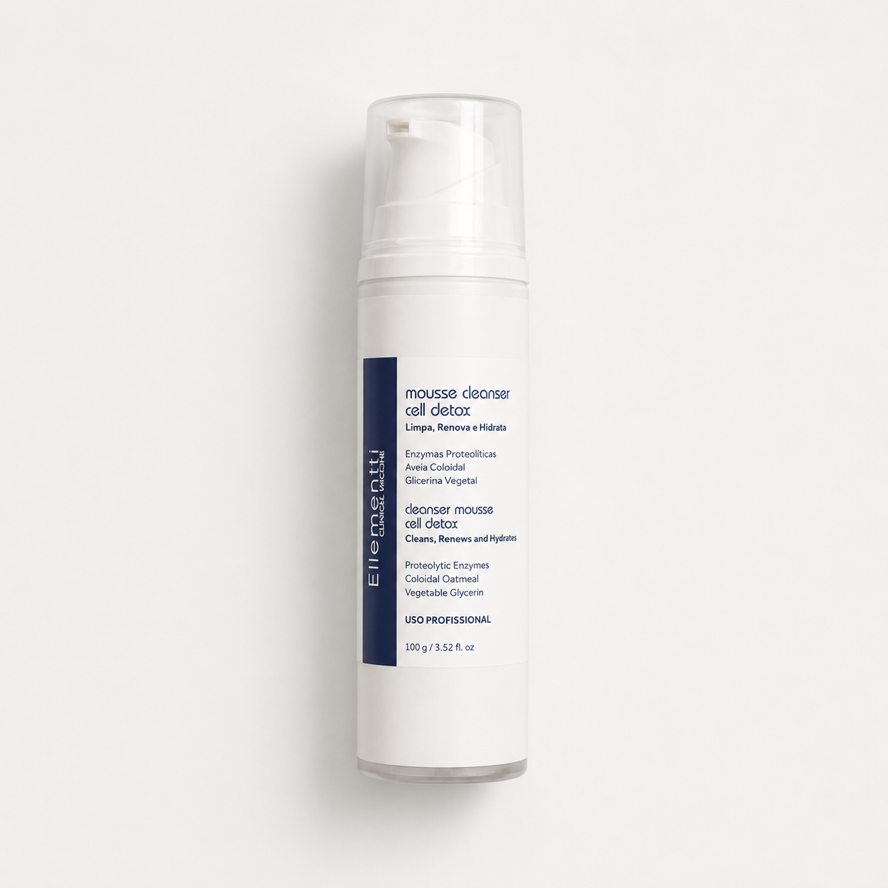MOUSSE CLEANSER CELL DETOX, Limpa, Renova e Hidrata
